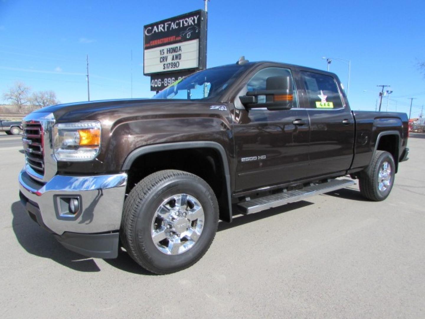 2018 Dark Mahogany /Gray GMC Sierra 2500HD SLE (1GT12SEG7JF) with an 6.0 Gasoline V8 engine, Heavy Duty 6 speed automatic transmission, located at 4562 State Avenue, Billings, MT, 59101, (406) 896-9833, 45.769516, -108.526772 - Photo#0